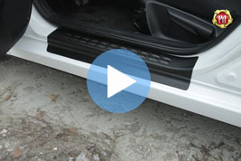 Накладки на внутренние пороги дверей Mazda 3 седан