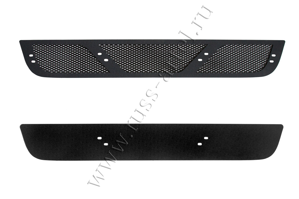 фото Защитная сетка и заглушка решетки переднего бампера Pathfinder 2011-2013 (R51 рестайлинг) SRN-137902