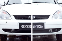 фотография Зимняя заглушка решетки переднего бампера Приора (седан) 2007-2011 ZRLP-050602