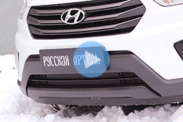 Зимняя заглушка решетки переднего бампера Hyundai Creta